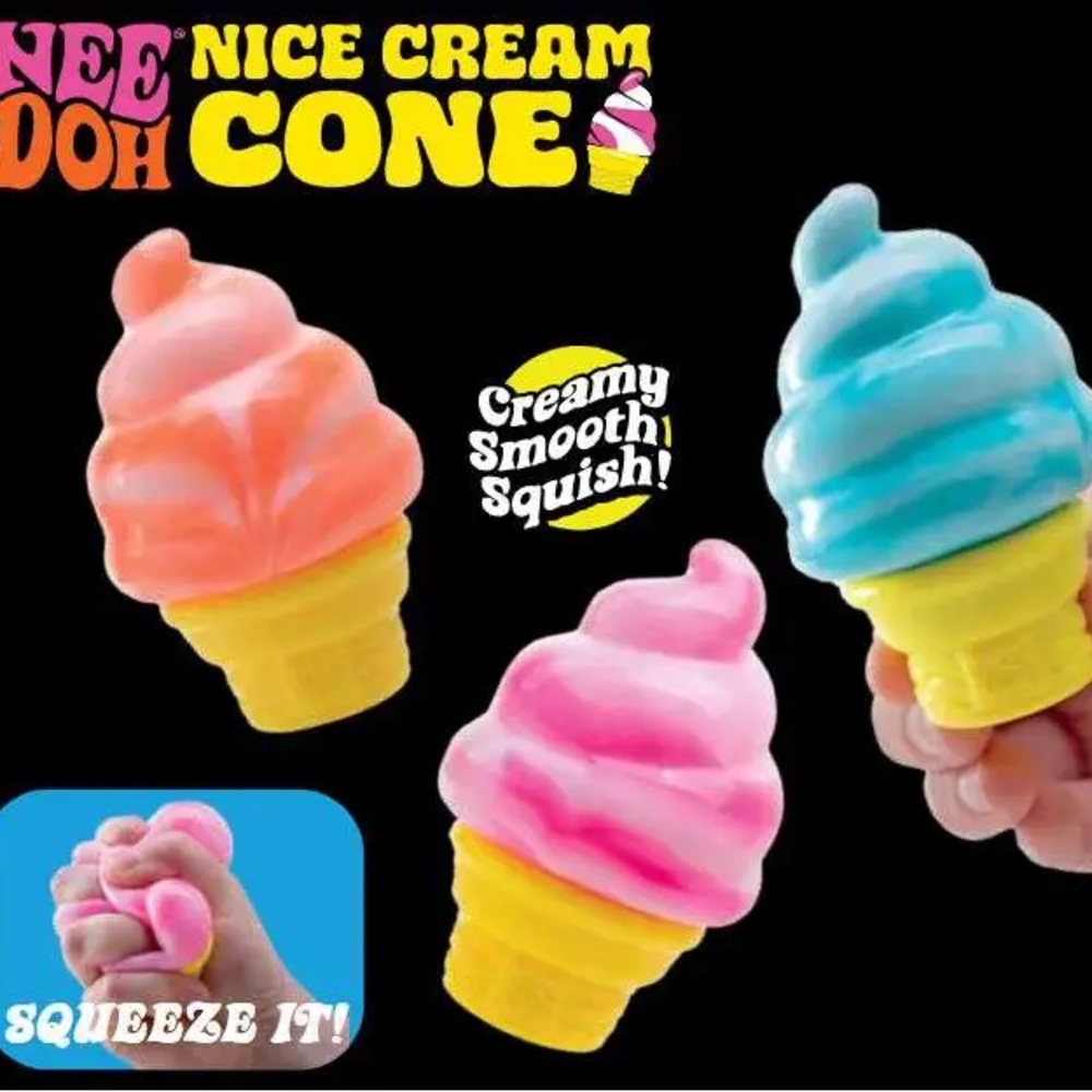 Nee Doh Nice Cream Cone TikTok New Needoh Sensory Squishy 3 Pack Ice - Picture 5 of 5
